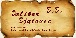 Dalibor Đalović vizit kartica